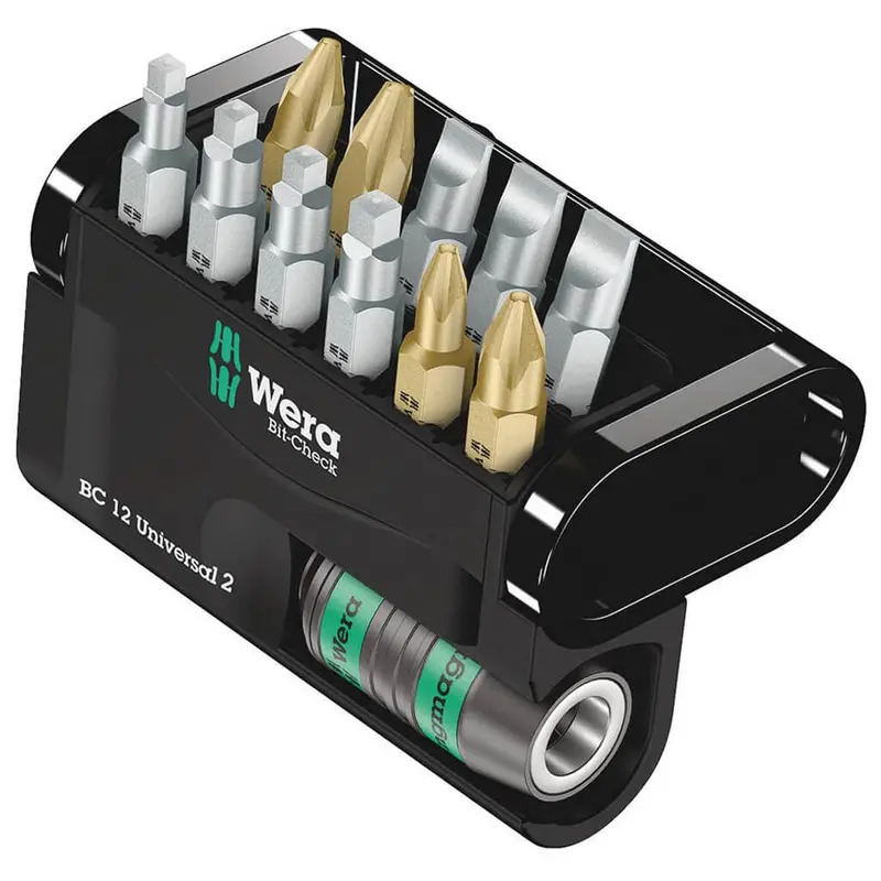 Wera Bit-Check 12 Rapidaptor Bit Set – 12-Piece With Holder 1