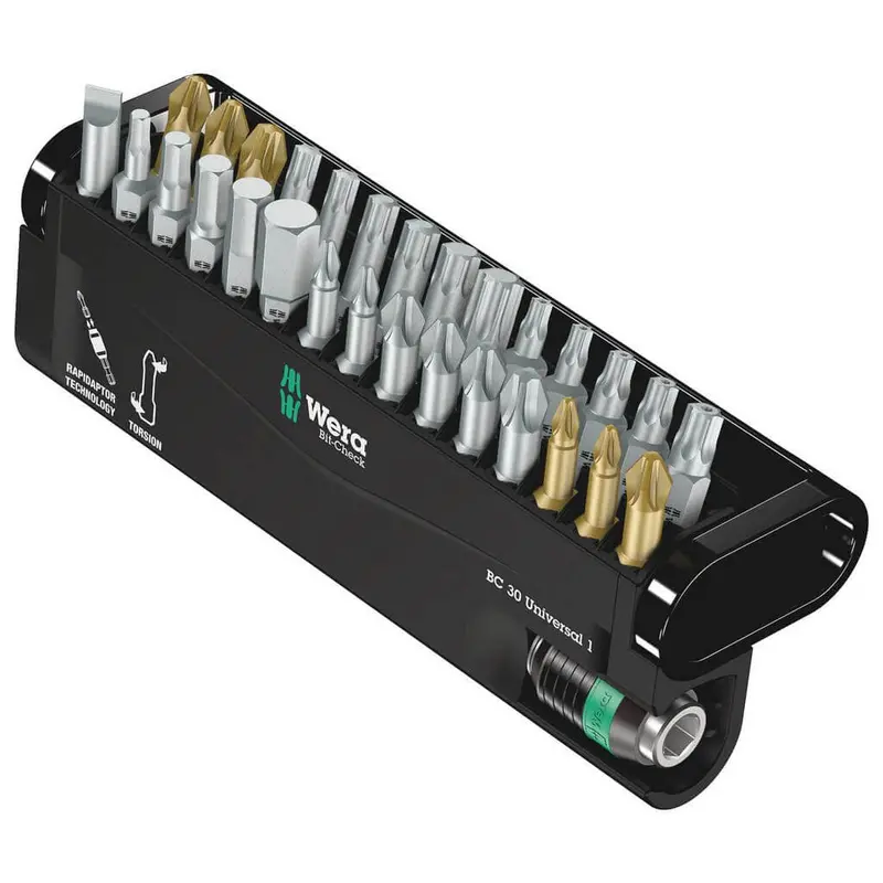 Wera Bit-Check 30 Universal 1 Rapidaptor Set – 30-Piece 1