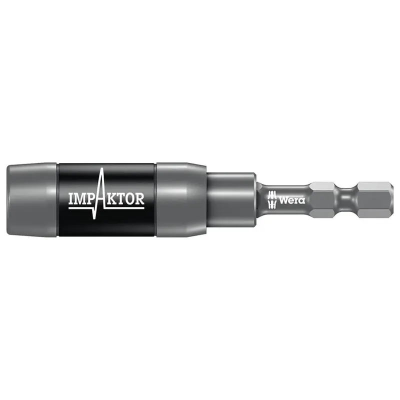 Wera Impaktor Holder With Magnet & Retaining Ring – 1/4" X 3" Impact Bit Adapter 1