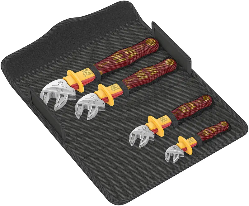 Wera Joker Vde Self-Setting Wrench Set – 4-Piece Insulated Tool Kit, 6004 Series 1