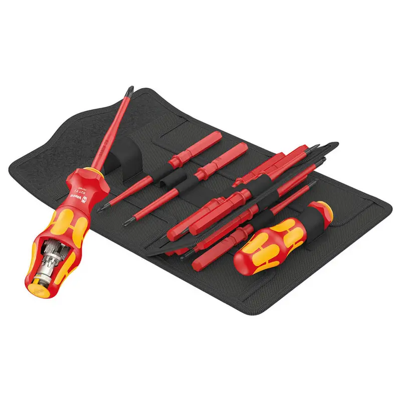 Wera Kraftform Kompakt Turbo I Imperial Screwdriver Set – 16-Piece, Insulated, Metric/Imperial 1