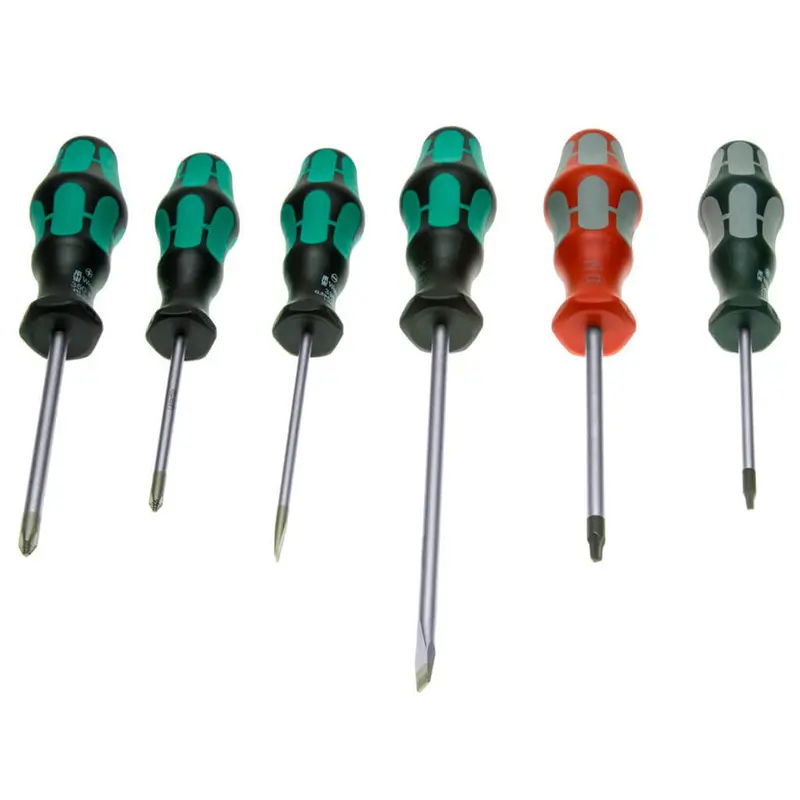 Wera Kraftform Plus Screwdriver Set – 6-Piece With Wall-Mount Rack 1