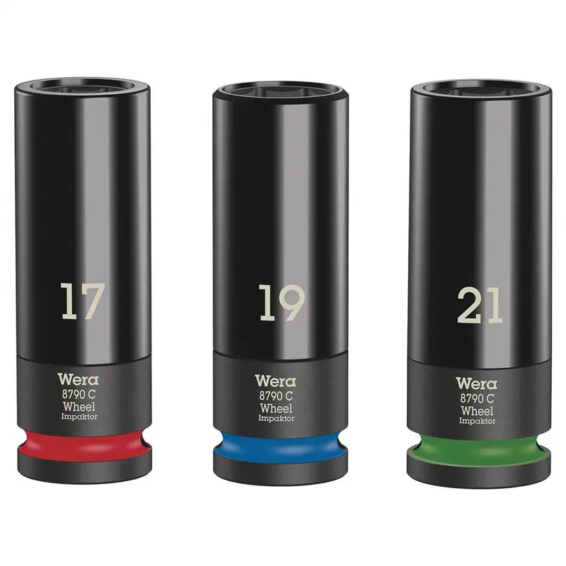 Wera Wheel Impaktor C Socket Set – 1/2 In. Drive, 3-Piece Automotive Kit 1