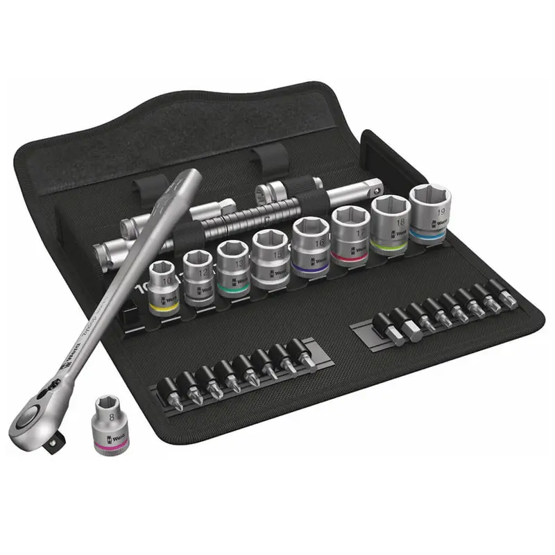 Wera Zyklop 3/8" Drive Metric Metal Ratchet Set – 29-Piece Switch-Lever Kit 1