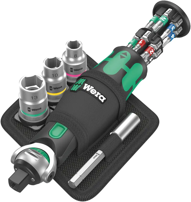 Wera Zyklop Pocket Set – 18-Piece Compact Ratchet & Socket Kit, Metric, Model 8009 1