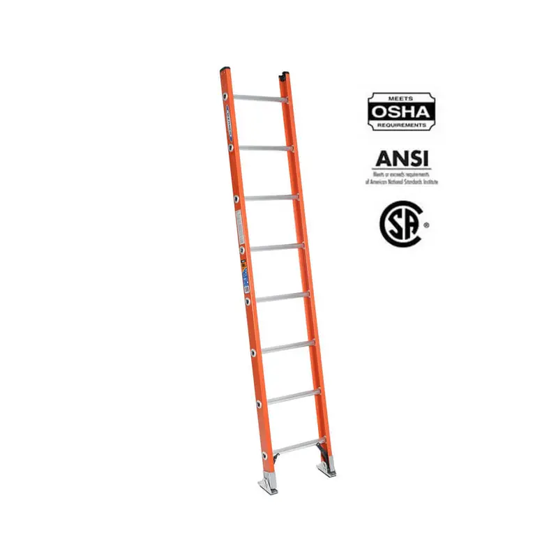 Werner D6208-1Ca 8 Ft. Fiberglass Straight Ladder – Type Ia, 300 Lb Capacity 1