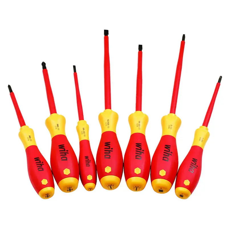 Wiha Insulated Multi-Drive Screwdriver Set – 7-Piece (Slotted/Phillips/Square), Vde-Certified 1