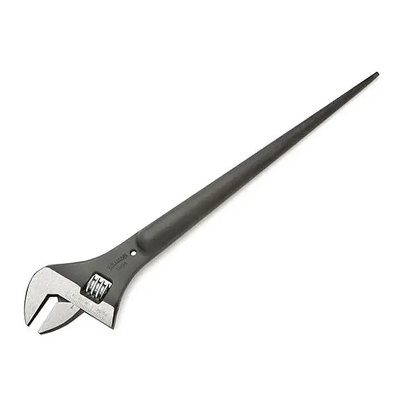 Williams Tapered Spud Wrench — 15" Black Phosphate Steel, 1-1/2" Jaw, Tethered Handle 1