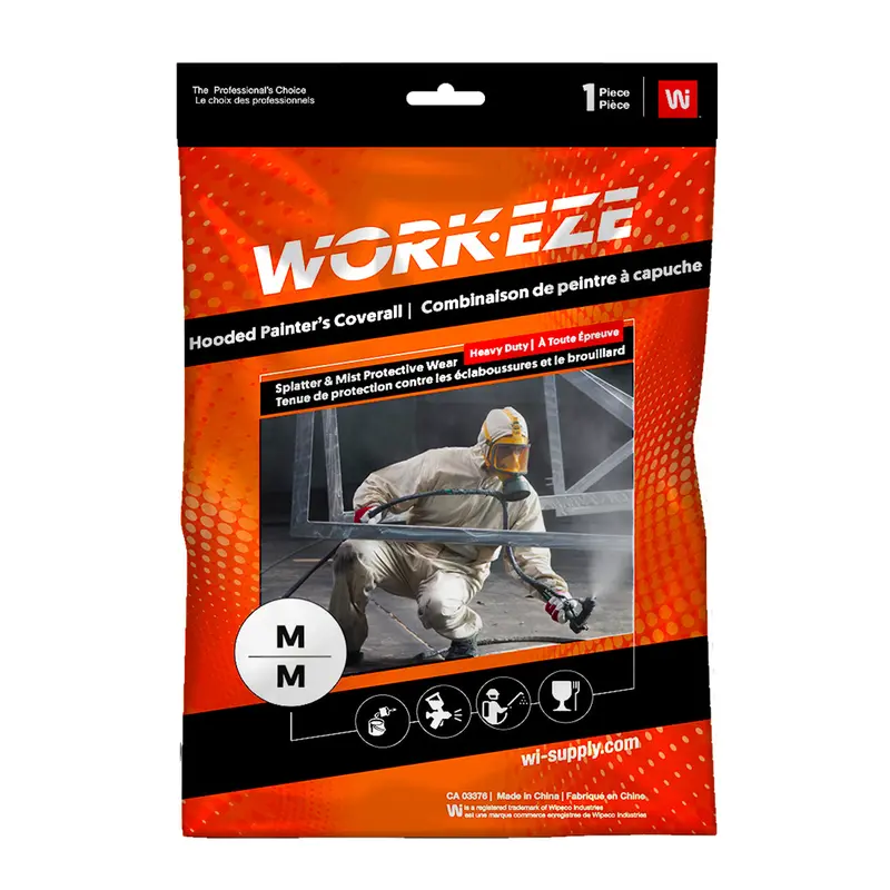 Work Eze Disposable White Painter’S Coverall – Lightweight Full-Body Suit 1