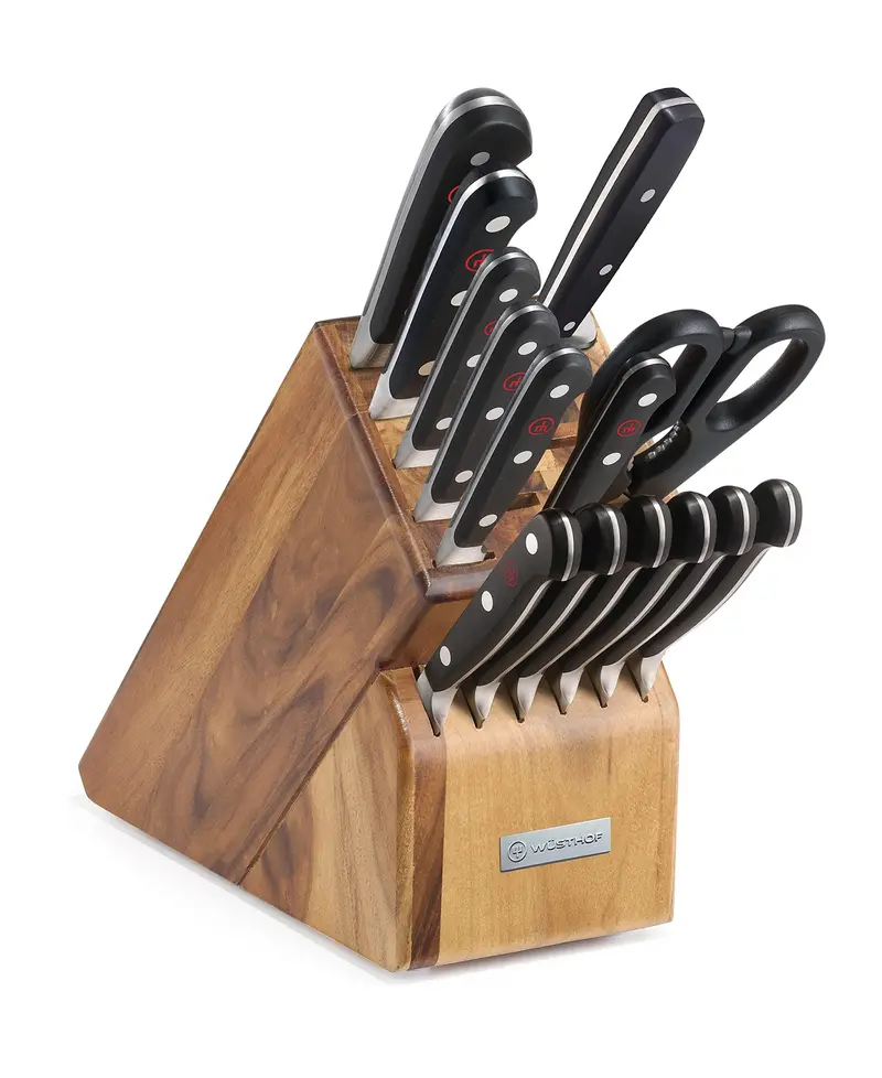 Wusthof Classic 15-Piece Acacia Wood Knife Block Set 1