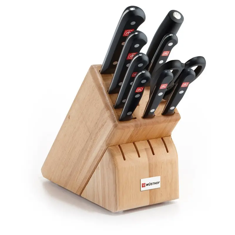 Wusthof Gourmet 10-Piece Beechwood Block Set 1