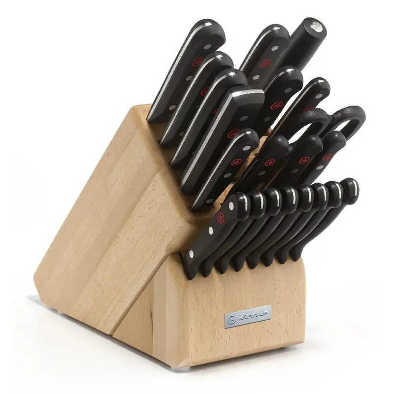 Wusthof Gourmet 23-Piece Beechwood Knife Block Set 1