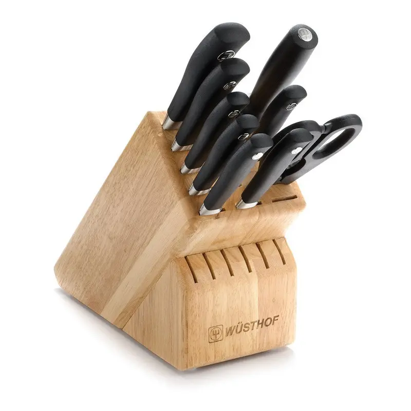 Wusthof Grand Prix Ii 10-Piece Beechwood Knife Block Set 1