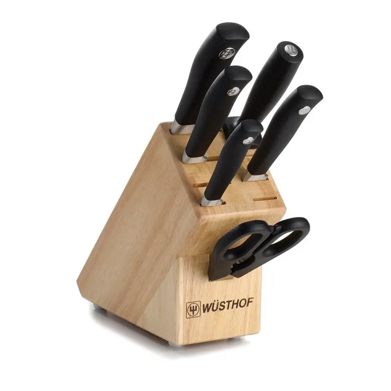 Wusthof Grand Prix Ii 7-Piece Beechwood Knife Block Set 1
