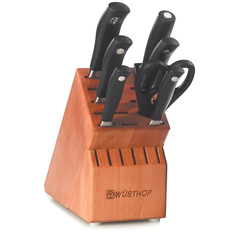 Wusthof Grand Prix Ii 8-Piece Cherry Wood Knife Block Set 1
