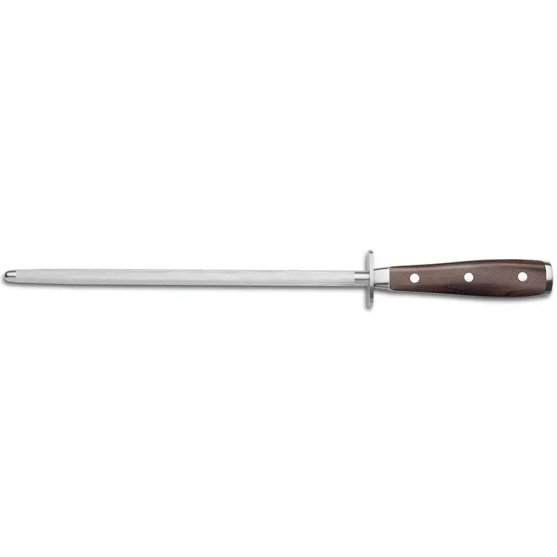 Wusthof Ikon Blackwood 10-Inch Double-Bolster Sharpening Steel 1