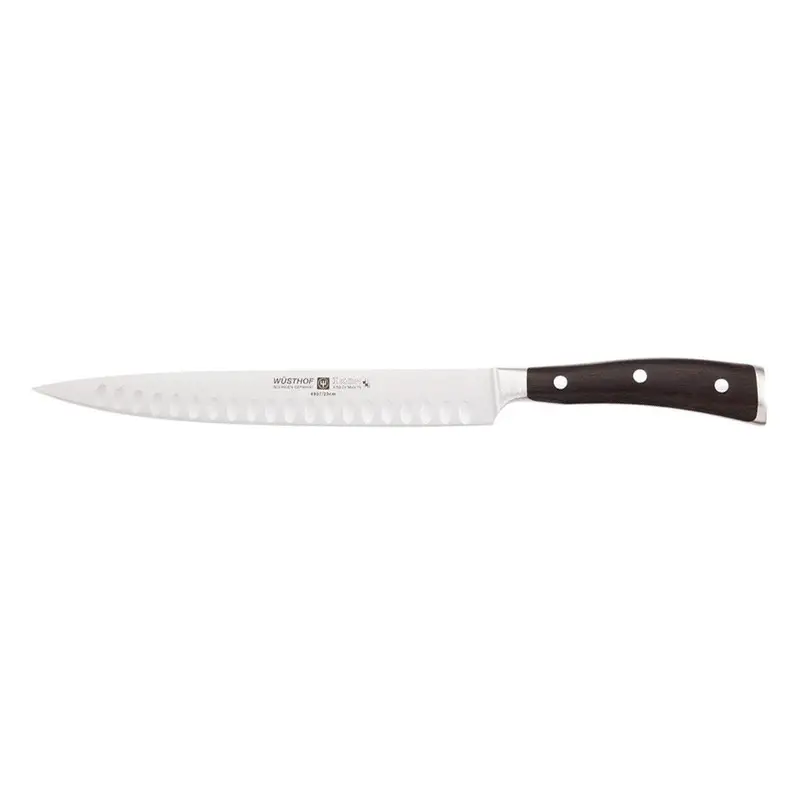 Wusthof Ikon Blackwood Carving Knife – 9 Inch Hollow Edge 1