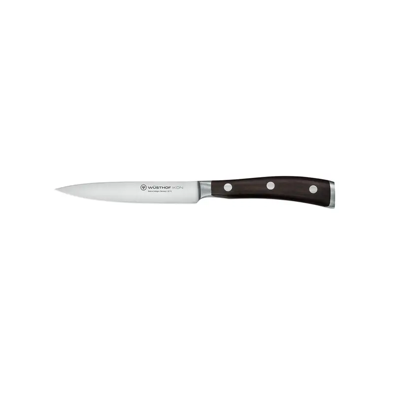 Wüsthof Ikon Blackwood Utility Knife – 5-Inch Wooden Handle Elegance 1