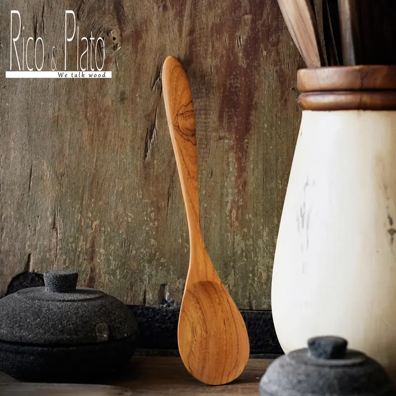 Ziggy Solid Teak Wooden Spoon – Rico & Plato 1