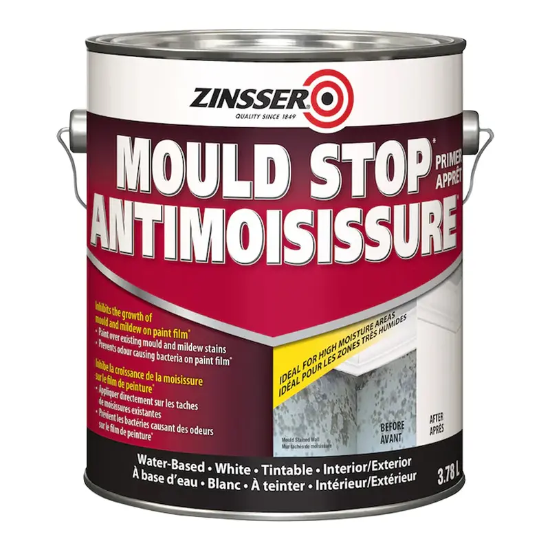 Zinsser Mold-Stop Premium Primer – 3.78L Anti-Microbial Stain-Blocking Formula 1